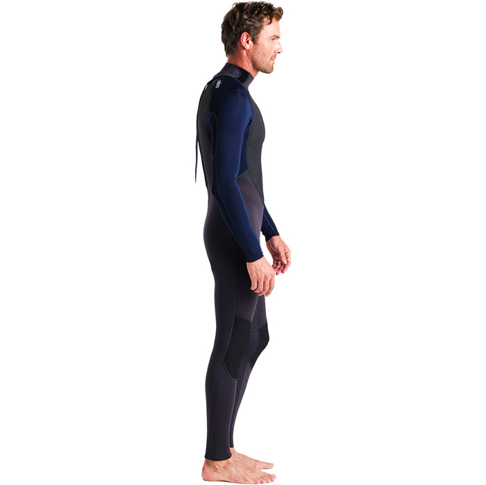 2024 C-Skins Mens Element 3/2mm Back Zip Wetsuit C-EL32STM - Anthracite / Slate / Lime